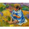 Tarkhoff, bébé jouant dans jardin, baby playing in garden, Тархов ребенок играет в саду, spielen im Garten 