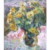 Tarkhoff, Николай Тархов, vase fleurs jaunes, yelow flowers