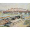 Nicolas Tarkhoff, Николай Тархов, bridge, barges, Сена Аустерлиц мост, баржи, La Seine pont d'Austerlitz, chalands